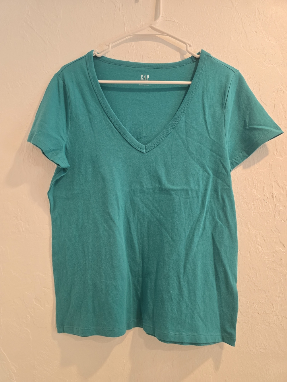 GAP Teal V-Neck Short Sleeve Women's Tee